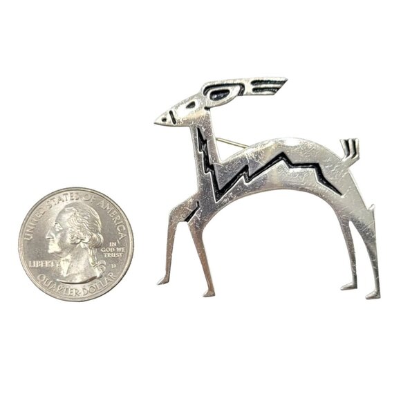 MFA Museum Of Fine Arts Sterling Silver Gazelle, Goat Brooch, Signed - Picture 2 of 5